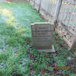 127. Ellen Elizabeth Hughes (nee Smith) died 15th July 1984 (71 years) In Christ I perish not, Umarked Ashes of Betram Sylvester died July 1991 (59 years)