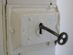 key in front door
