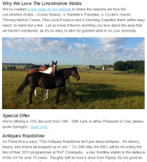 April 2015 Rigsby Wold Holiday Cottage Newsletter