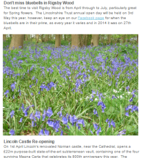 March 2015 Rigsby Wold Holiday Cottage Newsletter