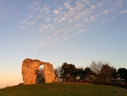 Winter sunset on Calceby church Lincolnshire Wolds