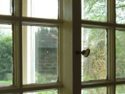 kitchen window into porch