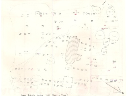 Rigsby St James church yard plan