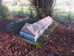 32. In memory of EUPHEMIA beloved wife of the Rev. I.H.? OLDRID Vicar of Alford daughter of - and THOMAS SCOTT Rector of Weppenham in the County of Northampton and grand daughter of the Revd. T. SCOTT Rector of Sidford in the county of Bucks who departed this life February 8th 1865 aged 52 years.