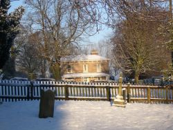 Rigsby House in the snow